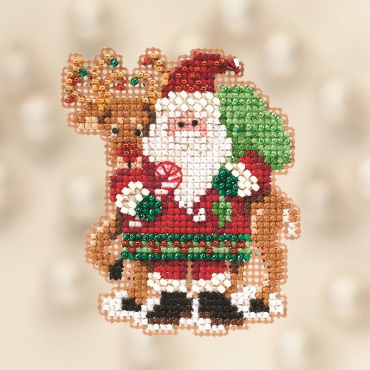 Набор для вышивания Mill Hill MH182305 Santa and Rudolph (Санта и олень)