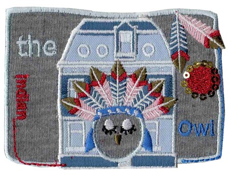 HKM 33288/1SB Термоаппликация "The Indian Owl House Button"