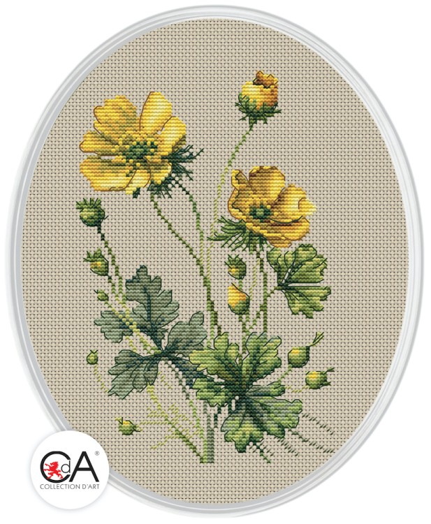 Набор для вышивания Collection D'Art BC8110 Лютики