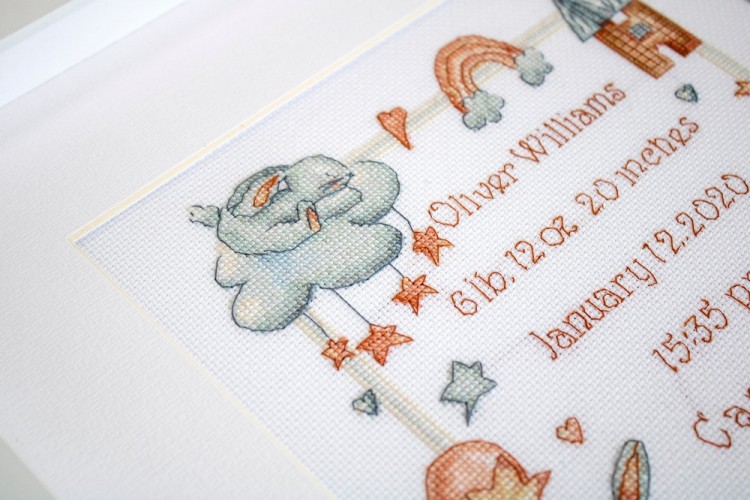 Набор для вышивания LetiStitch 934 Baby Record (Малыш родился)