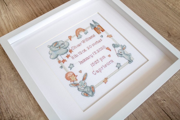 Набор для вышивания LetiStitch 934 Baby Record (Малыш родился)