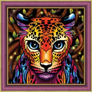 Алмазная живопись АЖ-1752 Радужный леопард