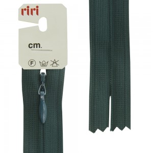 Riri 6010917/50/2723 Молния потайная, неразъемная, 4 мм, 50 см, изумрудно-зеленый темный