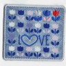 HKM 33670/1SB Термоаппликация "Надпись LOVE и тюльпаны"