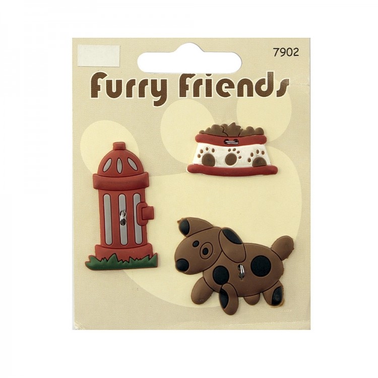 Blumenthal Lansing 7902 Пуговицы прорезиненные "Furry Friends"