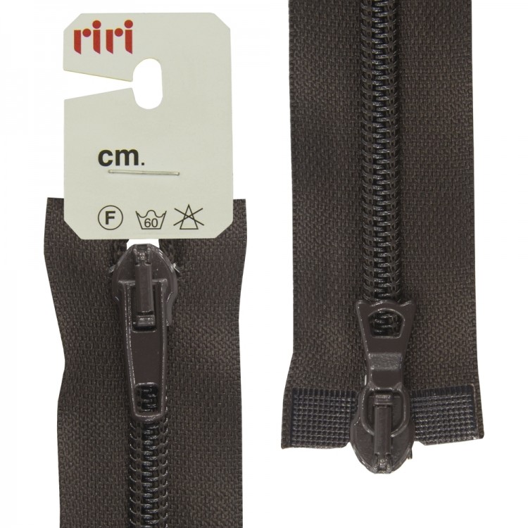 Riri 2522084/70/2226 Молния спираль, разъемная, 2 замка, 6 мм, 70 см, темно-коричневый