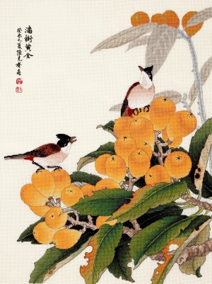 Xiu Crafts 2030814 Птицы на золотистой локве