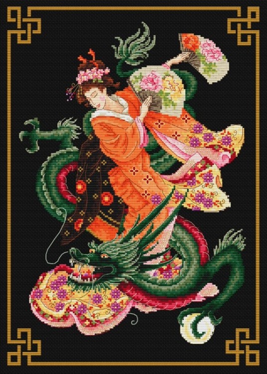 Набор для вышивания Многоцветница МКН 119-14 Танец с драконом