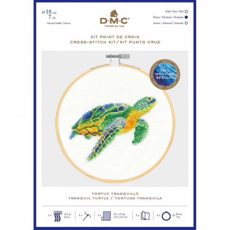 Набор для вышивания DMC BK1876 Tranquil Turtle (Спокойная черепаха)