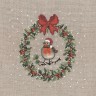 Набор для вышивания Le Bonheur des Dames 2699 December Wreath Robin Bird (Декабрьский Венок Малиновка)