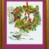 Набор для вышивания Eva Rosenstand 12-986 Рождественский венок и птицы