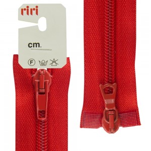 Riri 2522084/70/2407 Молния спираль, разъемная, 2 замка, 6 мм, 70 см, красный