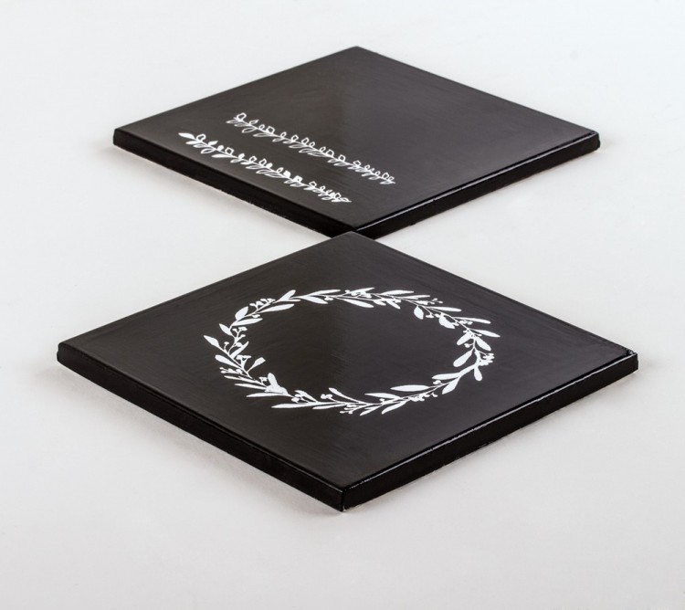 Rayher 45104000 Трафарет "Leaf tendril" в наборе со шпателем-скребком