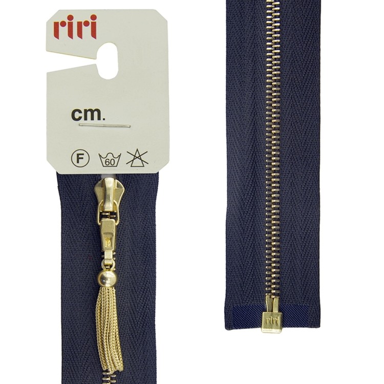 Riri 3003948/60/2108 Молния металлическая, разъемная, 4 мм, 60 см, темно-серый
