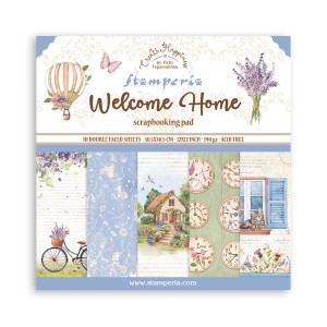 Stamperia SBBL129 Набор бумаги для скрапбукинга "Create Happiness Welcome Home"