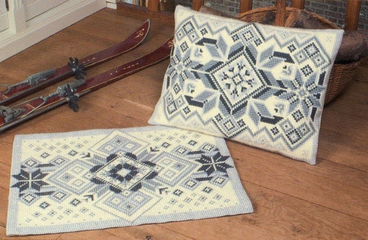 Набор для вышивания Vervaco PN-0009408 (1256/6903) Коврик "Норвежская снежинка"