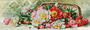 Конек 9865 Разноцветные пионы
