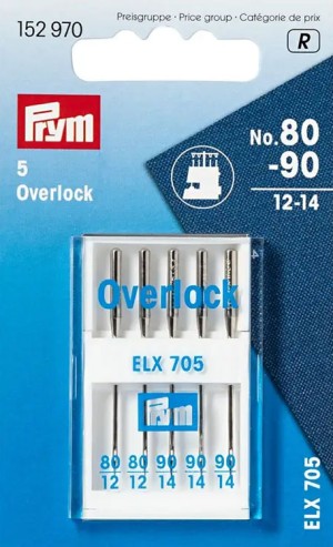Prym 152970 Иглы для оверлоков и коверлоков Overlock № 80-90