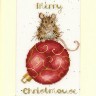 Набор для вышивания Bothy Threads XMAS50 Открытка "Merry Christmouse" (Счастливого Рождества)