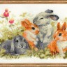 Набор для вышивания Риолис 1416 Забавные крольчата