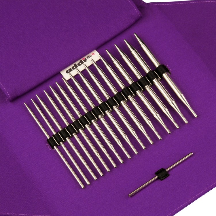 Addi 680-2/000 Набор круговых никелированных спиц со сменными лесками AddiClick Woolly Hugs