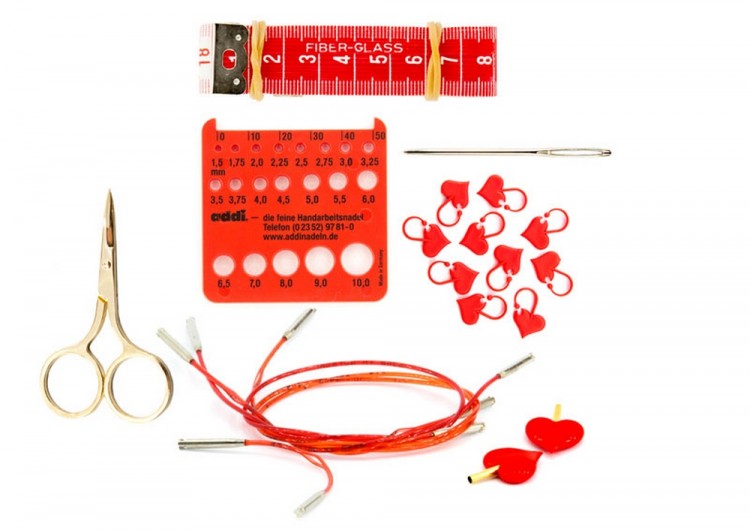 Addi 680-2/000 Набор круговых никелированных спиц со сменными лесками AddiClick Woolly Hugs