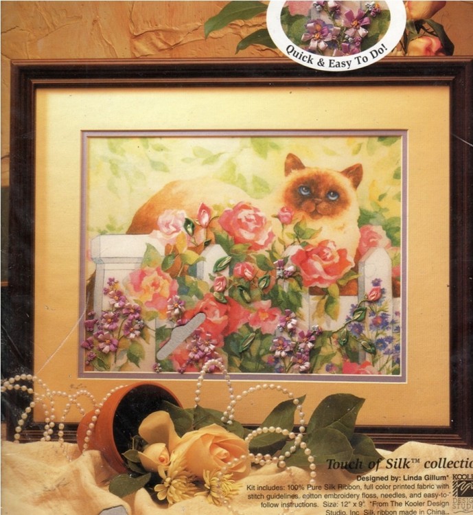 Набор для вышивания Bucilla 41025 Kitty of Fence (Котенок на заборе)
