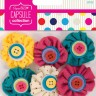 Docrafts PMA358011 Мини цветы декоративные из ткани Spots & Stripes Brights