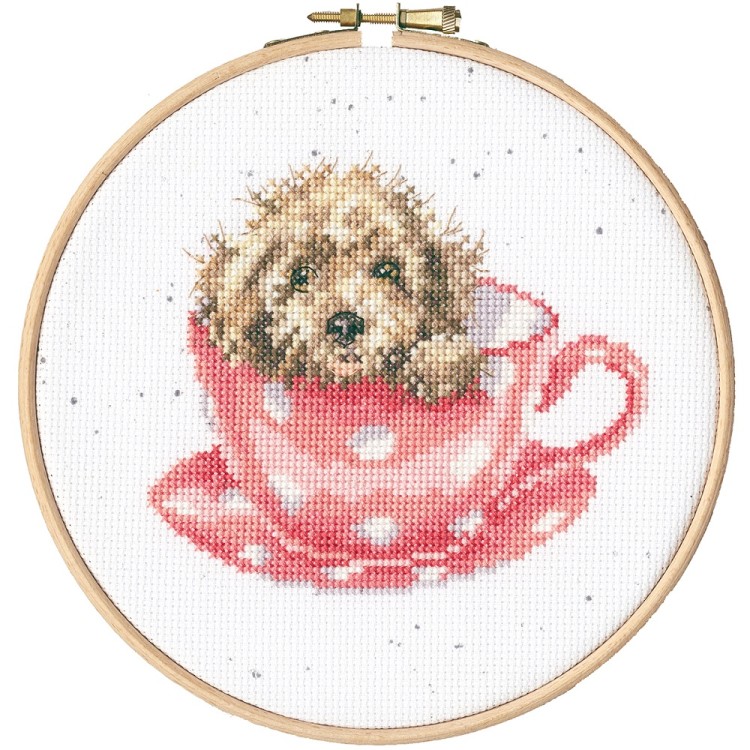 Набор для вышивания Bothy Threads XHD119P Teacup Pup (Щенок из чайной чашки)