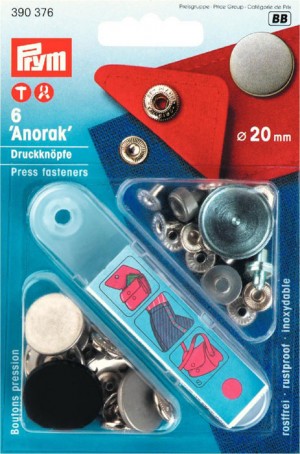 Prym 390376 Кнопки Анорак с дизайном для тканей средней плотности