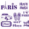 Aladine 05255 Набор текстильных штампиков для оттисков на тканях "Париж и Барселона"