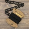 Goodman T-3003.13 Кружево-вышивка на тюле, ширина 30 мм, цвет черный, 4.5 м