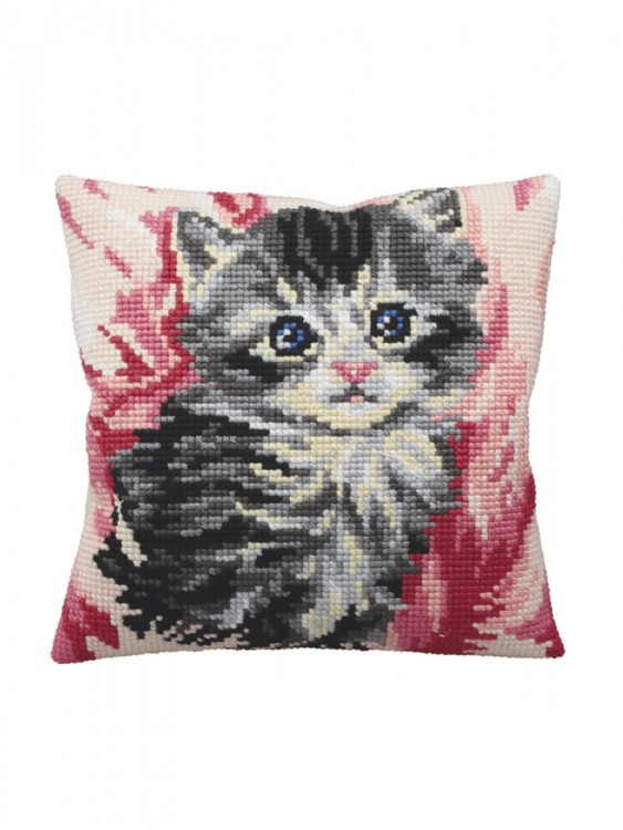Набор для вышивания Collection D'Art 5164 Подушка "Милый котенок"