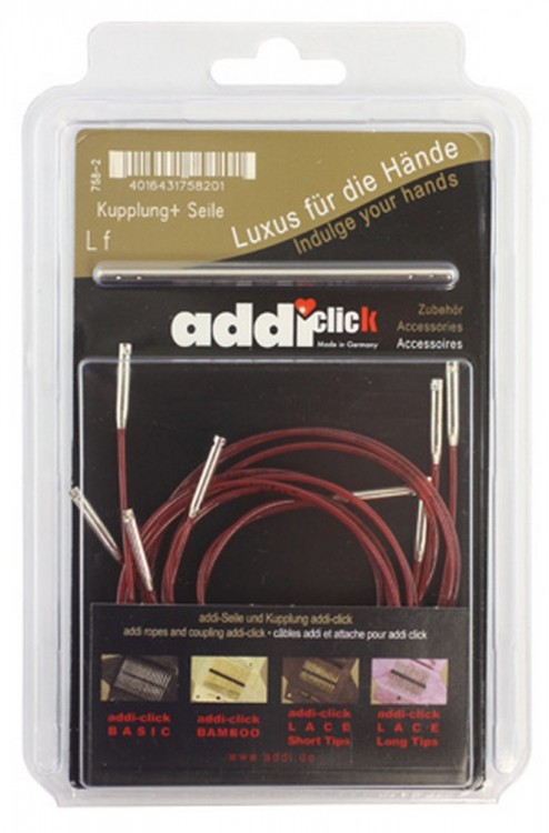 Addi 758-7/000 Набор дополнительных лесок 40, 50, 60, 80, 100 см и соединительное устройство к AddiClick