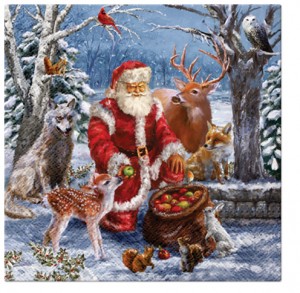 PAW Decor Collection SDL231900 Салфетка трехслойная для декупажа "Подарки Деда Мороза"