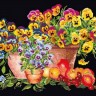 Набор для вышивания Thea Gouverneur 2083.05 Pansies (Анютины глазки)