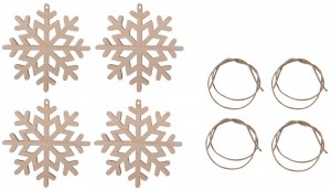 Rayher 46330000 Декоративная подвеска "Снежинка" с джутовым шнуром