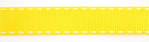 SAFISA 352-10мм-32 Лента репсовая с "прострочкой", ширина 10 мм, цвет 32 - желтый