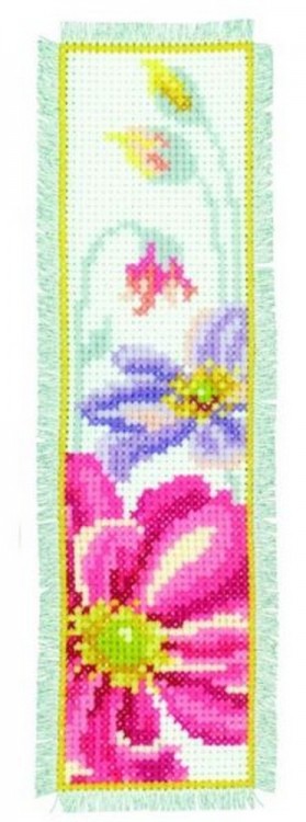 Vervaco PN-0157569 Закладка "Красочные цветы" (2 сюжета)