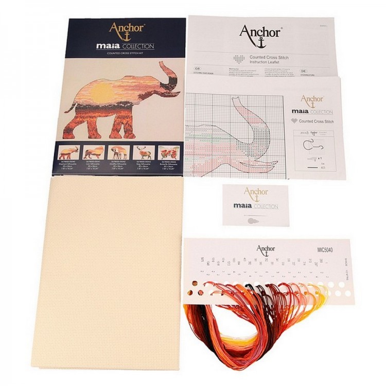 Набор для вышивания Maia 05040 Слон в саванне