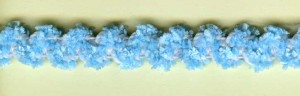 Matsa 1313/52 Резинка декоративная "шенилл", ширина 9.2 мм, цвет голубой