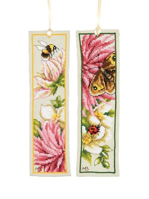 Lanarte PN-0221308 Закладка "Pink Silk Dahlia" (Розовый шелковый георгин) 2 шт.