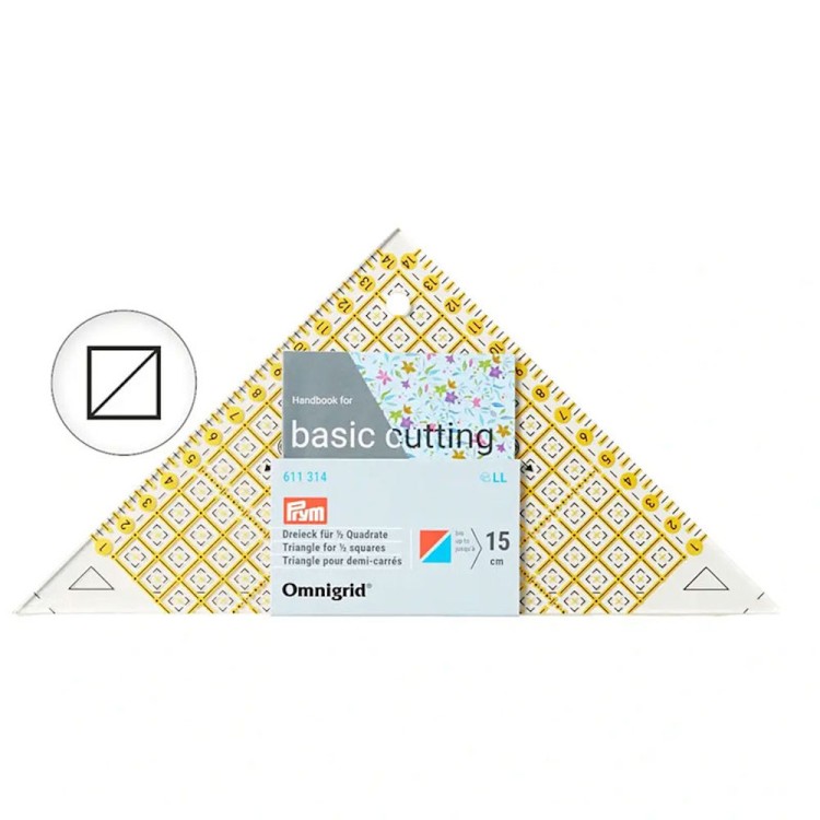 Prym 611314 Проворный треугольник 45° для 1/2 квадрата до 15 см