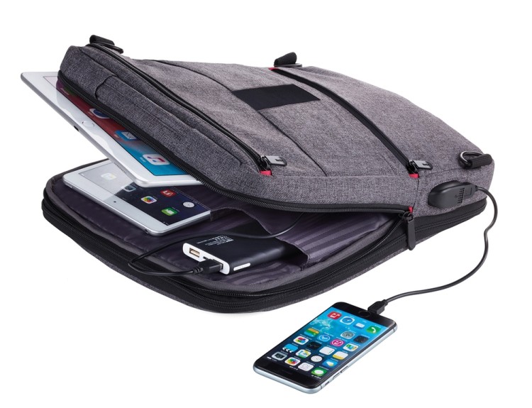 Troika RUC70/GY Деловой рюкзак для зарядки электронных устройств