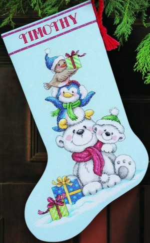 Dimensions 70-08840 Stack of Critters Stocking (Чулок со множеством зверюшек)
