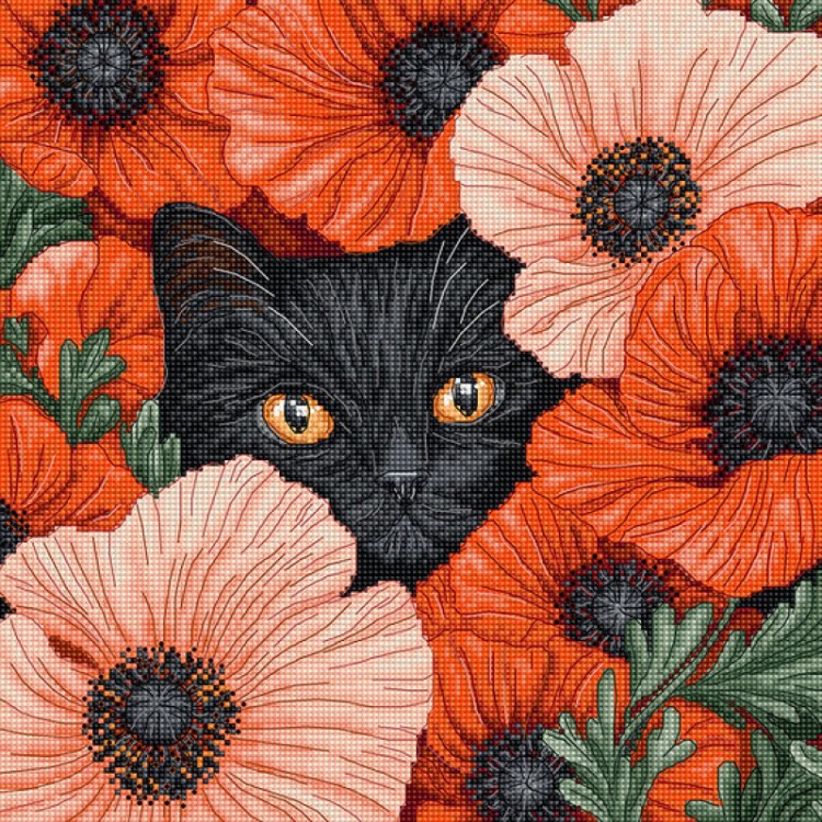 Набор для вышивания LetiStitch L9949 Poppy Eyes (Маковые глазки)