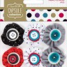 Docrafts PMA358013 Мини цветы декоративные из ткани Spots & Stripes Jewels