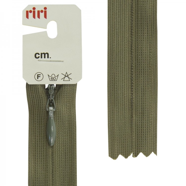 Riri 6010917/50/2827 Молния потайная, неразъемная, 4 мм, 50 см, хаки