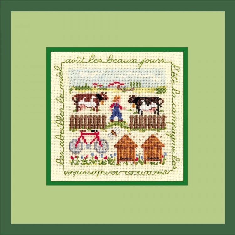 Набор для вышивания Le Bonheur des Dames 2247 Aout – La Campagne Aida Coton (Aвгуст. Деревня)