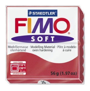 Fimo 8020-26 Полимерная глина Soft вишневая